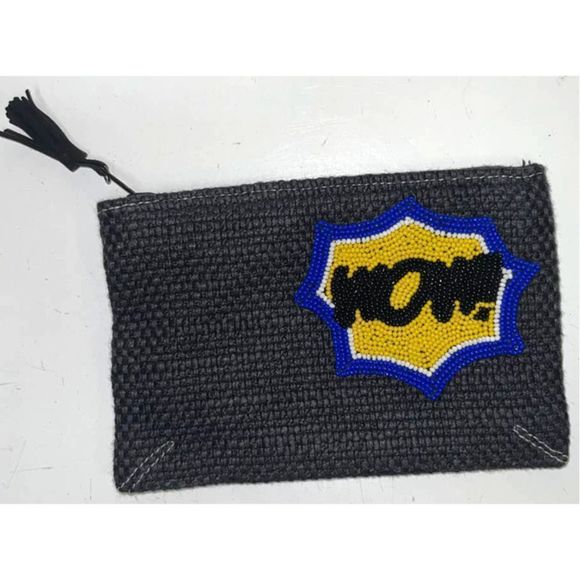 rim & roll Handbags - Rim N Roll Cloth and Hand‎ Beaded Wow Pouch Clutch